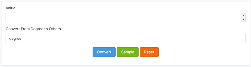 Angle Converter input